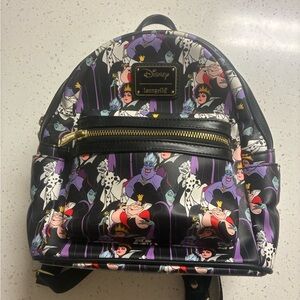 Loungefly Disney Villains Backpack - Black and Purple